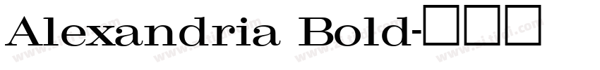 Alexandria Bold字体转换